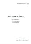 Believe me, love TTBB with piano Vocal Score