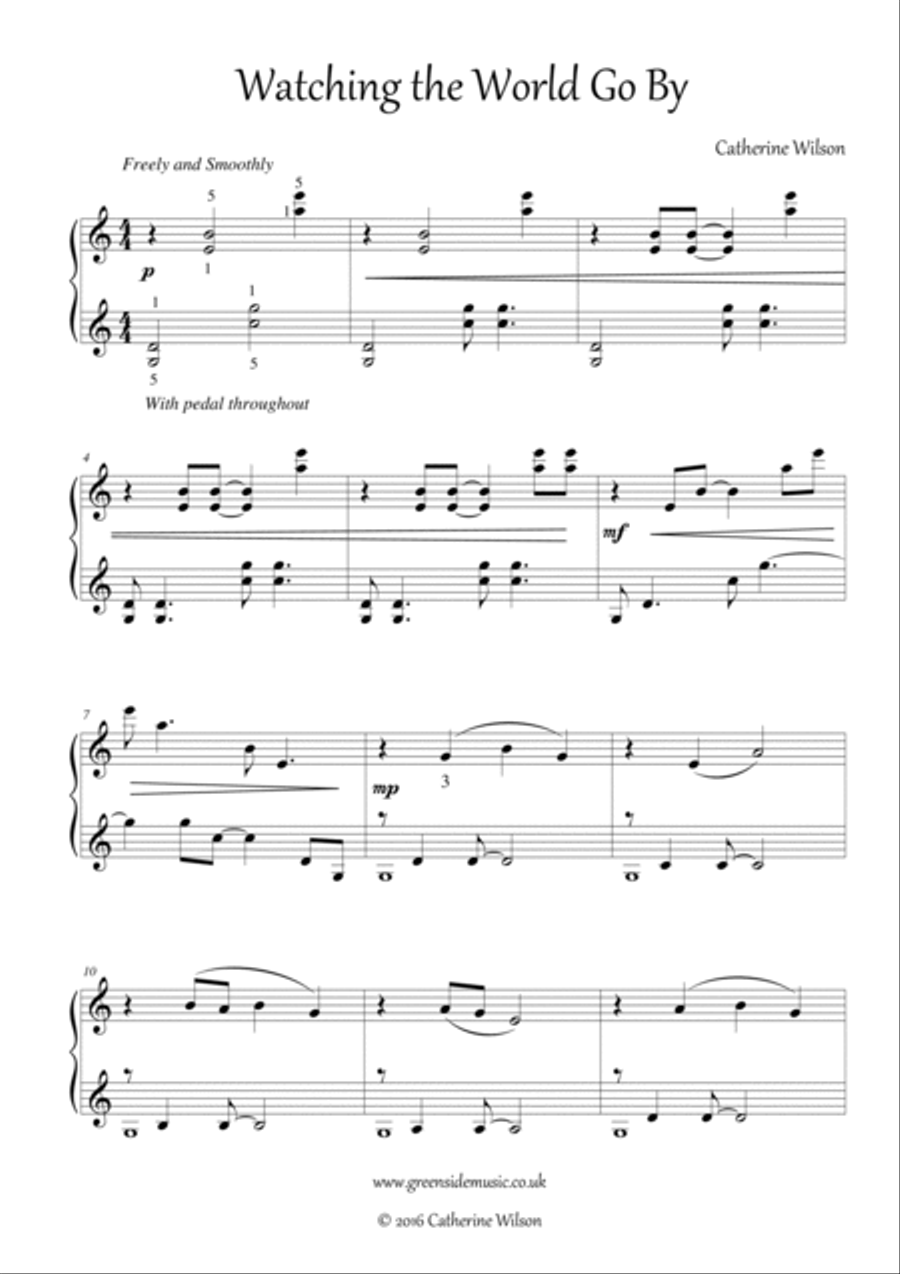Watching the World Go By Piano Solo scores gallery preview page 2