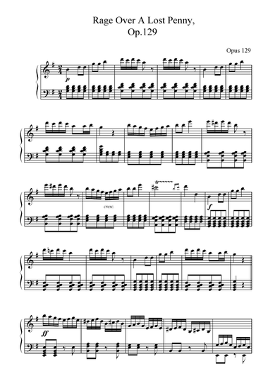 Beethoven-Rage over a lost penny(Piano solo)