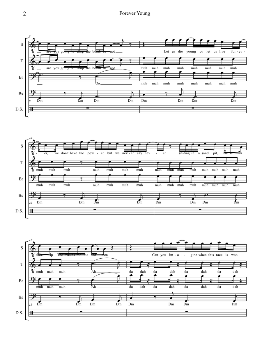 Forever Young Forever Young Choir scores gallery preview page 3