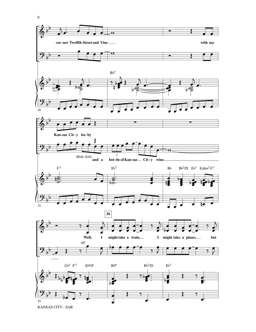 Kansas City (from Smokey Joe's Cafe) (arr. Mark Brymer) 3-Part scores gallery preview page 4