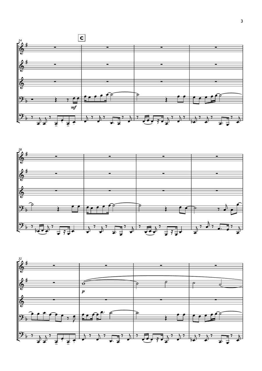 Happy Birthday Happy Birthday Brass Ensemble scores gallery preview page 3