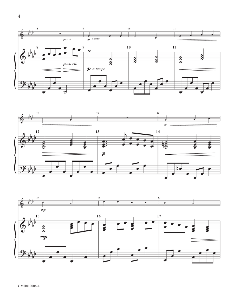 Ah, Holy Jesus (for handbell solo with piano accompaniment) Handbell Choir scores gallery preview page 4