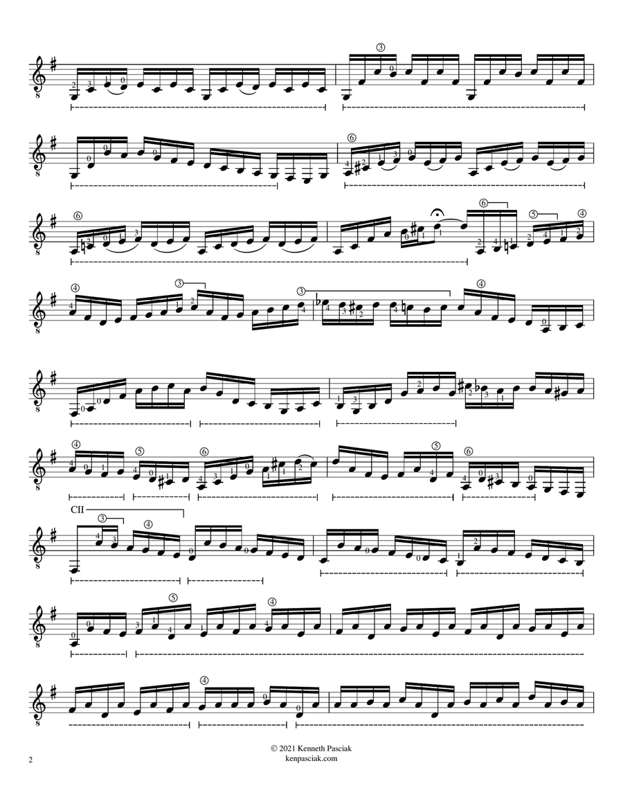 Selections from Bach Cello Suites (for Solo Guitar) Acoustic Guitar scores gallery preview page 5