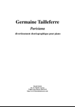 Germaine Tailleferre: Parisiana for solo piano
