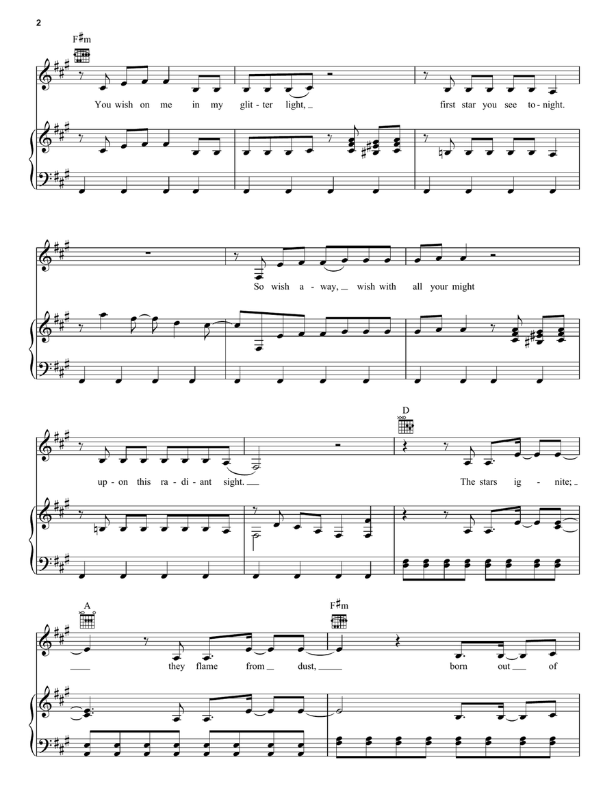Ultraluminary (from Over The Moon) Piano, Vocal, Guitar scores gallery preview page 2