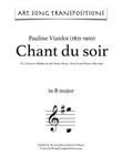 VIARDOT: Chant du soir (transposed to B major)