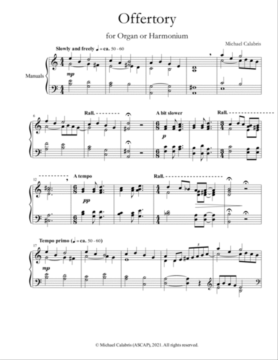 Offertory (for Organ or Harmonium) Harmonium scores gallery preview page 2