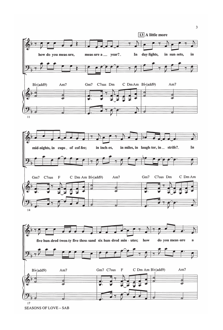 Seasons Of Love (from Rent) (arr. Roger Emerson) 3-Part scores gallery preview page 2