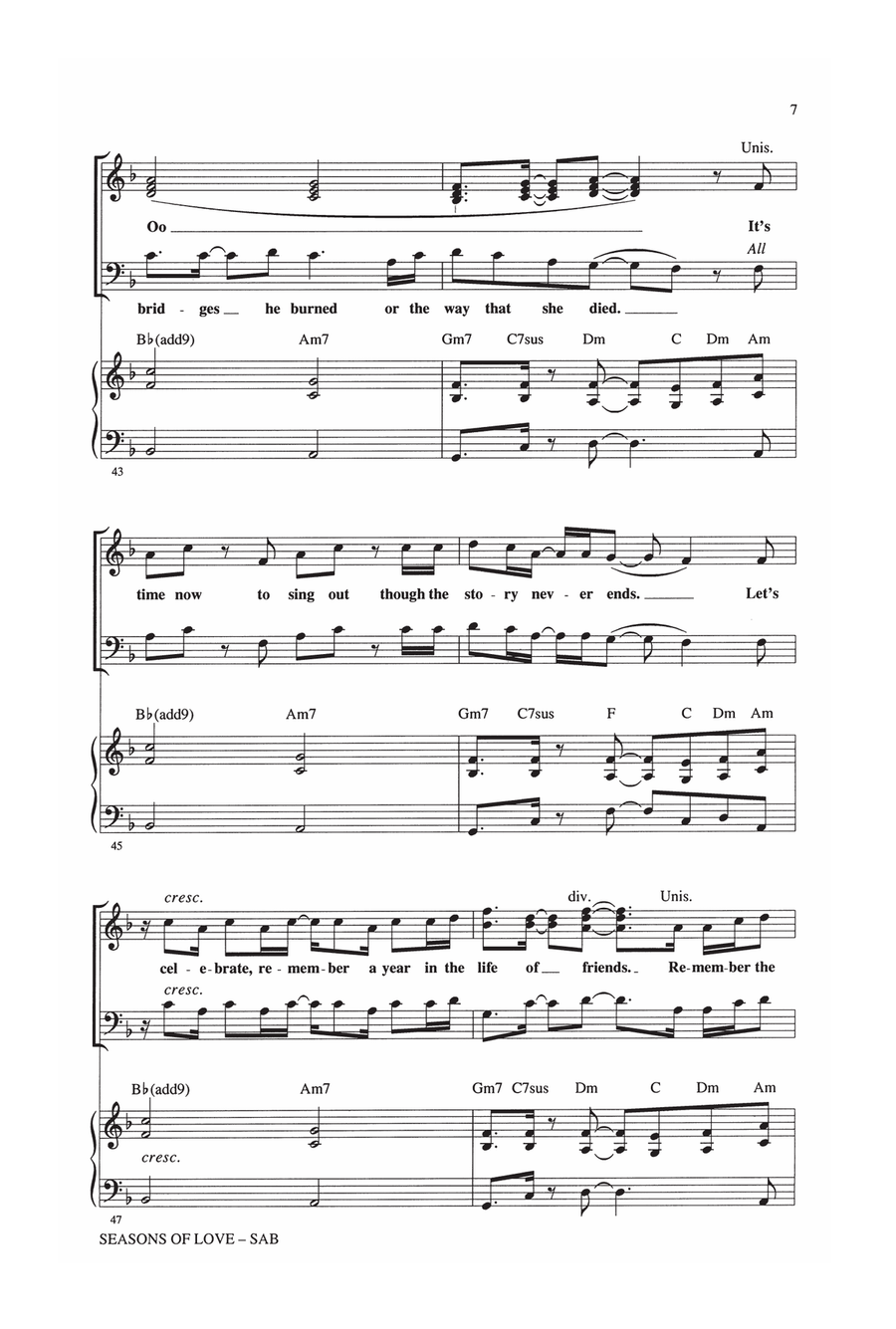 Seasons Of Love (from Rent) (arr. Roger Emerson) 3-Part scores gallery preview page 6