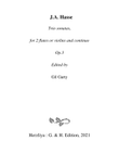 6 Trio sonatas Op.3 for 2 flutes or violins and continuo (London, J. Oswald [1757])