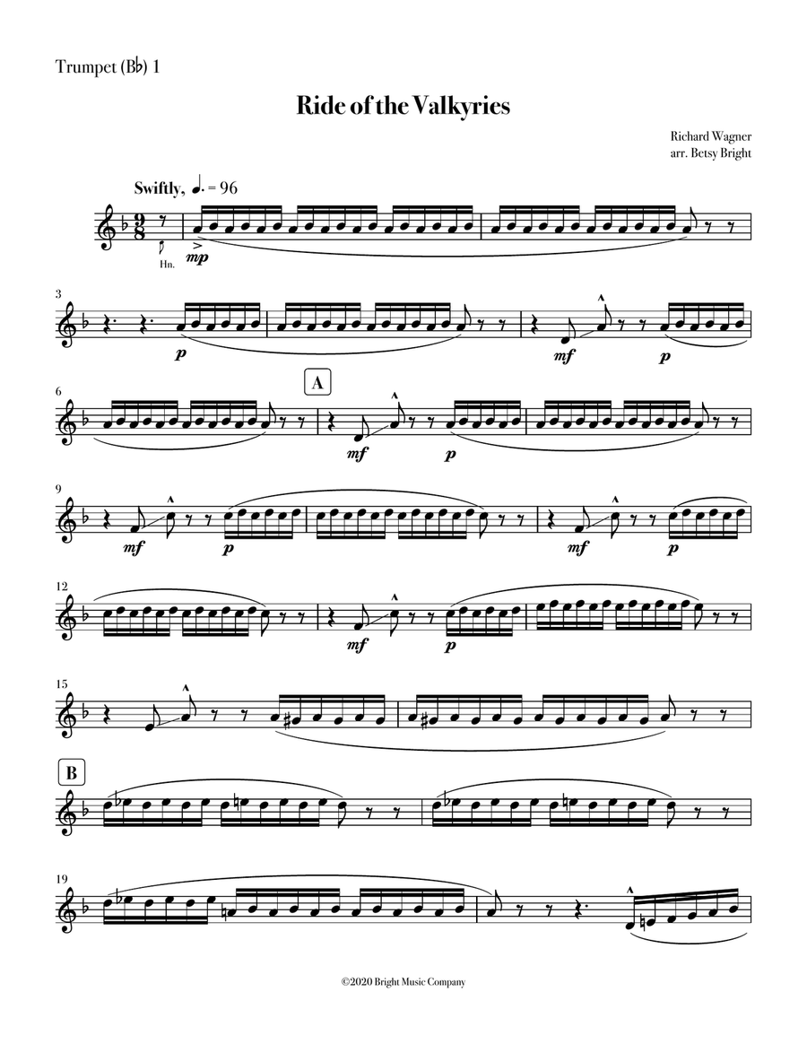 Ride of the Valkyries (Brass Quintet) Brass Quintet scores gallery preview page 2