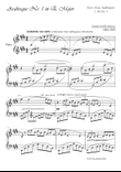 Arabesque no. 1 (Debussy) L. 66 no. 1 in E major - with note names and definition of terms