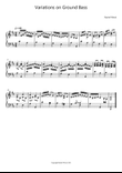 Variations on Ground Bass (piano)