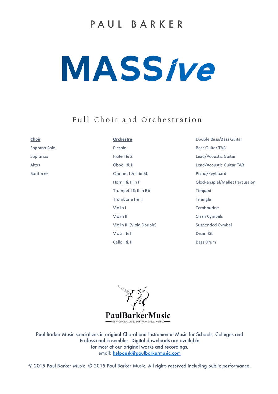 MASSive - A Mass in Rock (SAB Choir/Piano) 3-Part scores gallery preview page 3