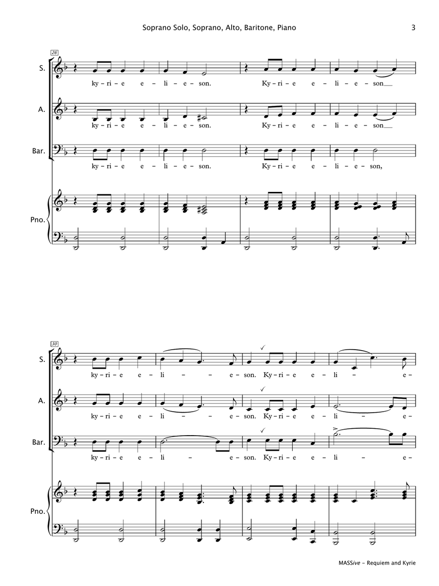 MASSive - A Mass in Rock (SAB Choir/Piano) 3-Part scores gallery preview page 6