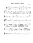 Psalm 92: Lord, It Is Good (leadsheet) mini preview