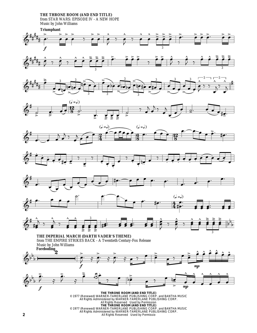 Star Wars Medley Star Wars Medley Violin Solo scores gallery preview page 2