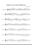 Warm Up in D for TENOR SAX