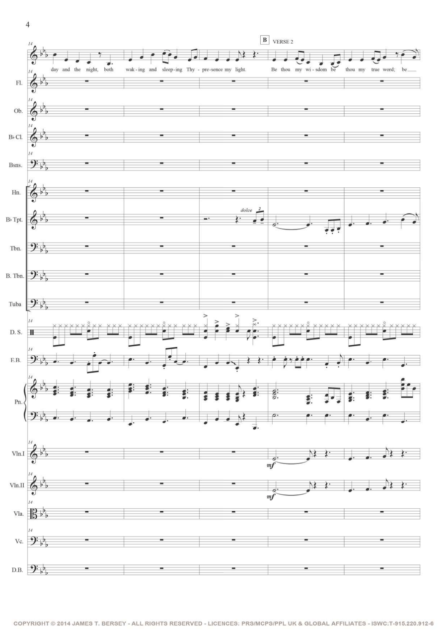Be Thou My Vision - Conductor's score & complete set of orchestral parts Full Orchestra scores gallery preview page 6