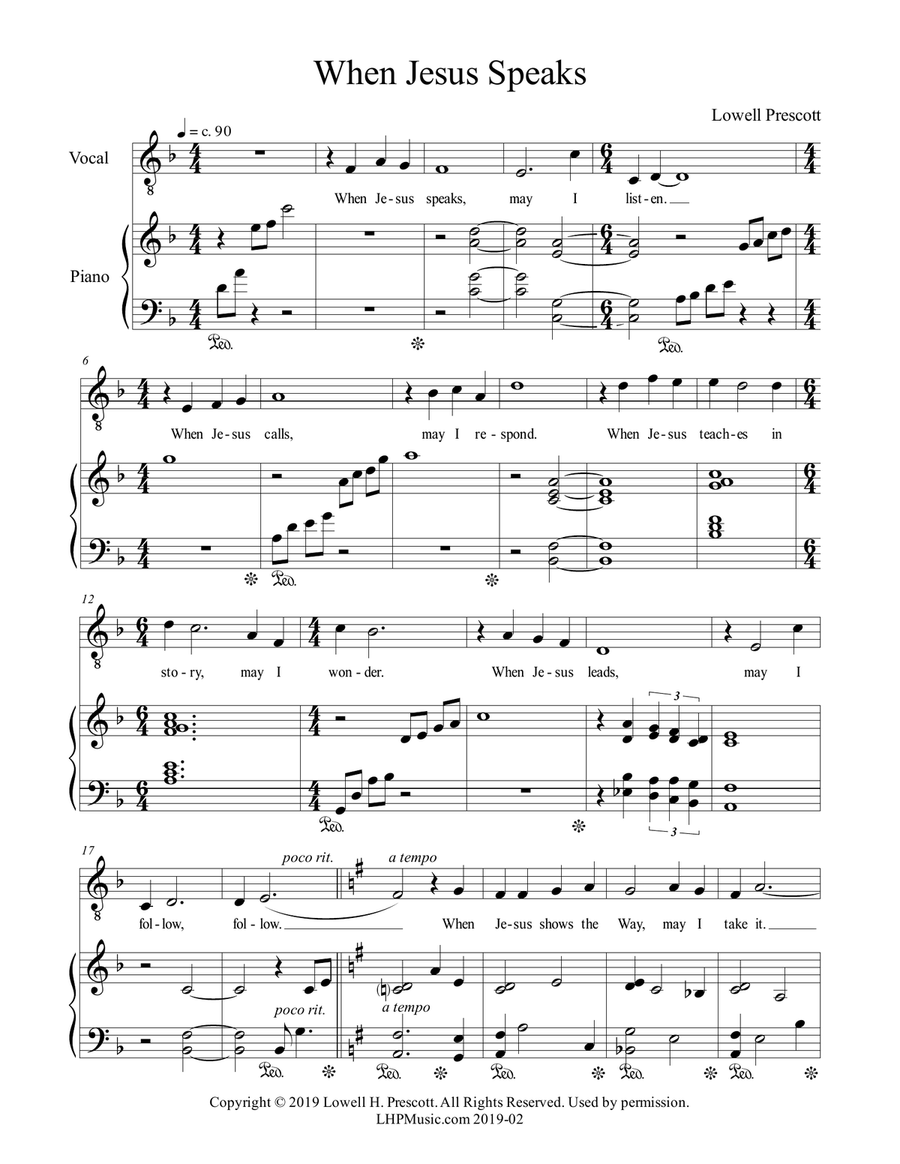 When Jesus Speaks When Jesus Speaks 4-Part scores gallery preview page 2