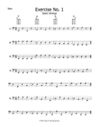 Exercise No. 1 for Bass - Open Strings