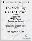The Snow Lay On The Ground Easy Viola Solo