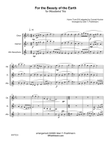 FOR THE BEAUTY OF THE EARTH - OBOE (Flute), CLARINET & ALTO SAX (unaccompanied)