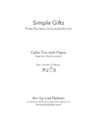 Simple Gifts - Cello Trio with Piano Accompaniment
