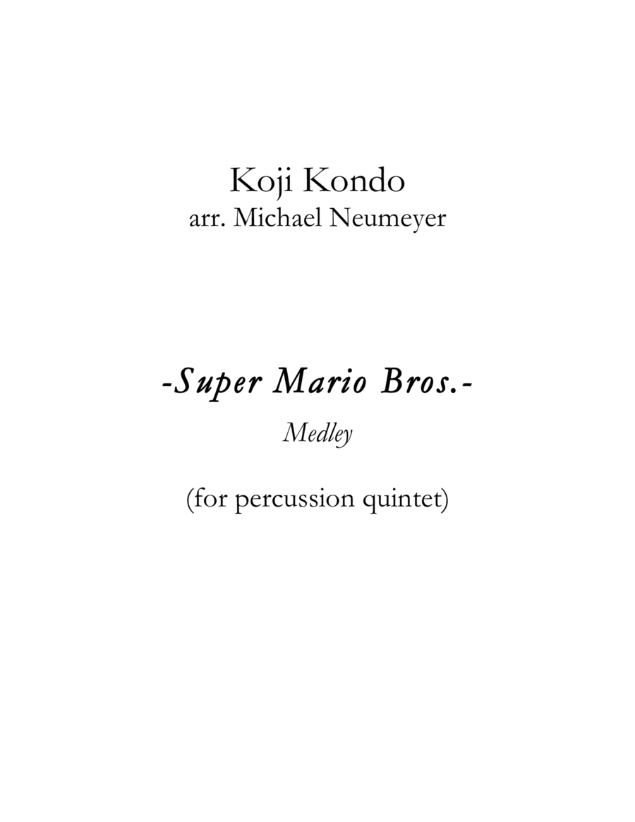 Super Mario Bros. Main Theme School and Community scores gallery preview page 1