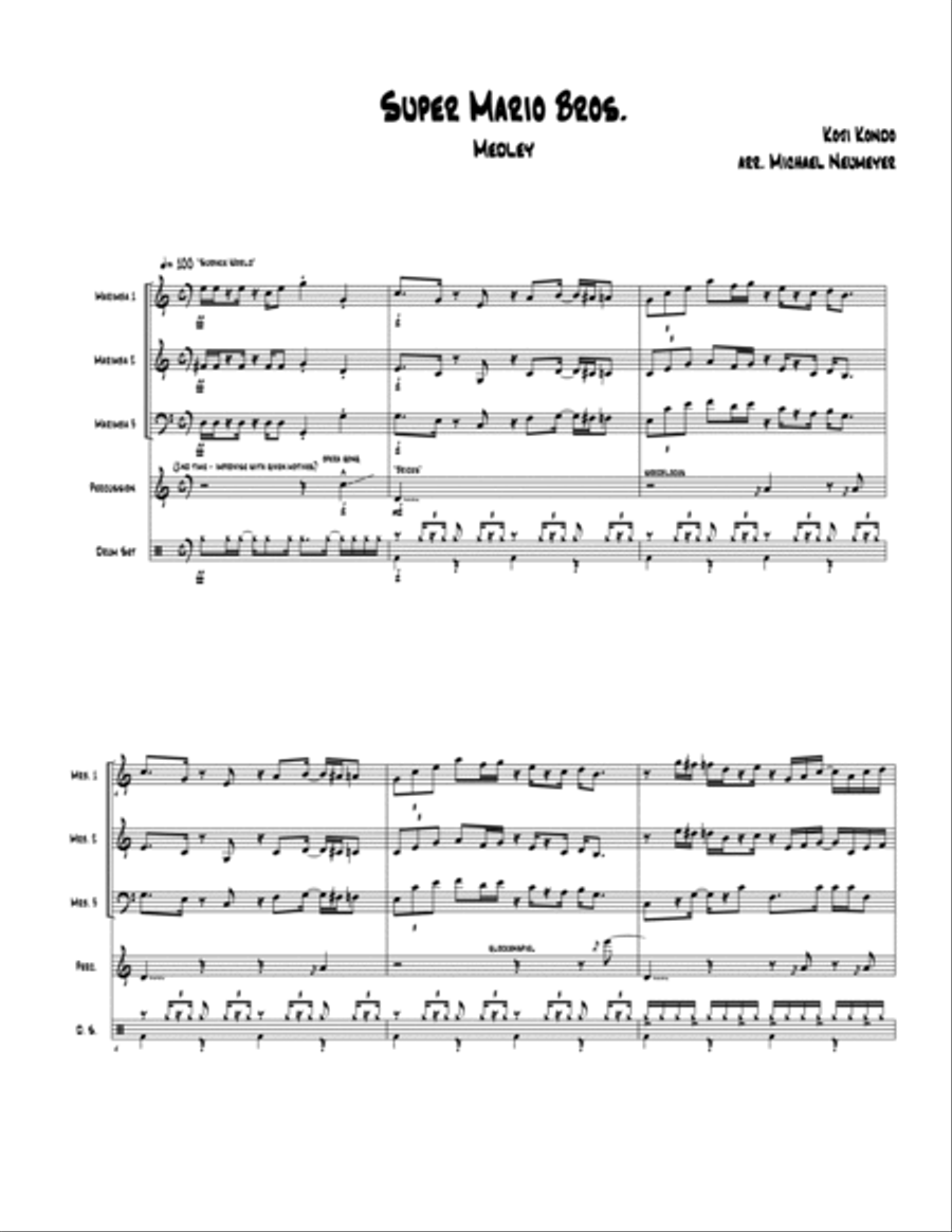 Super Mario Bros. Main Theme School and Community scores gallery preview page 5