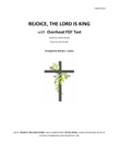 REJOICE, THE LORD IS KING! with Overhead PDF Text