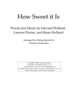 How Sweet It Is (to Be Loved By You)