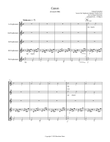 Canon (Pachelbel) (Bb) (Euphonium Quintet - Treble Clef)