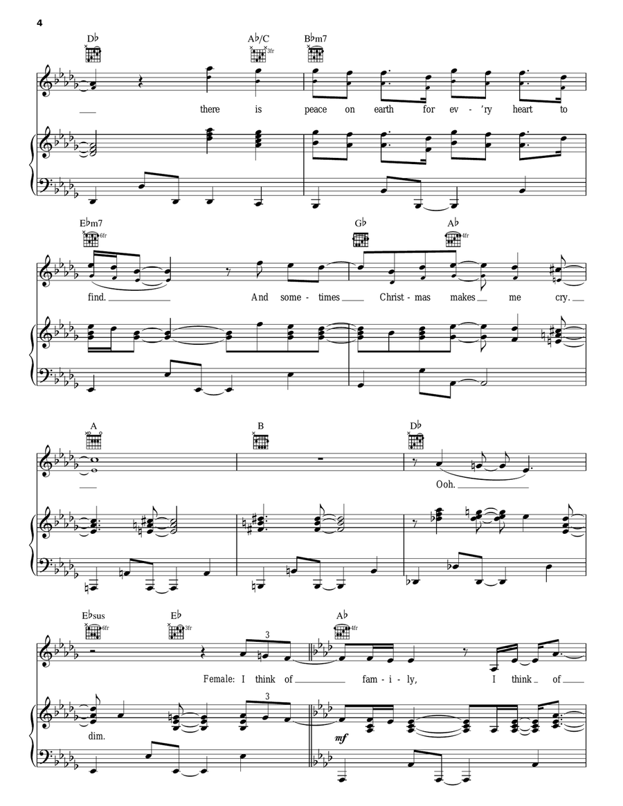 Christmas Makes Me Cry (feat. Matthew West) Piano, Vocal, Guitar scores gallery preview page 4