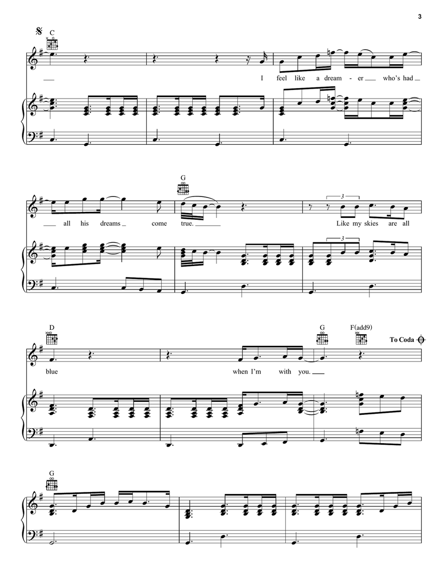 When I'm With You When I'm With You Piano, Vocal, Guitar scores gallery preview page 3