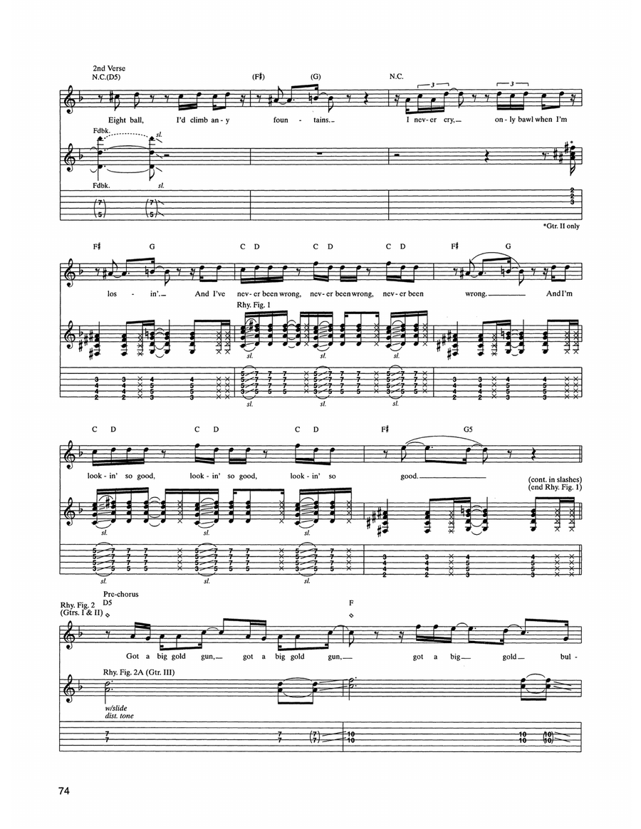 Testosterone Testosterone Guitar Tablature scores gallery preview page 2