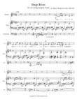 Deep River, arranged for high voice (B flat or C Instrument), piano and cello