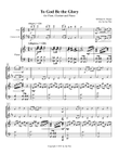 To God Be the Glory for Flute, Clarinet and Piano