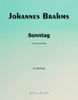 Sonntag, by Brahms, in E flat Major