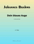 Dein blaues Auge, by Brahms, in C Major