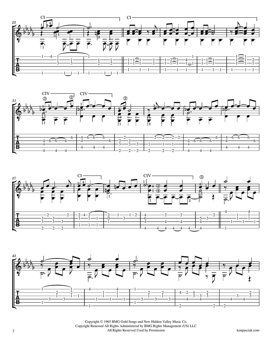 What The World Needs Now Is Love Acoustic Guitar scores gallery preview page 4