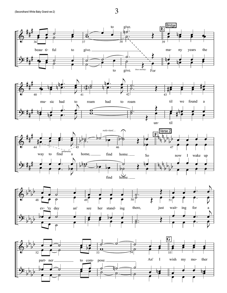Secondhand White Baby Grand SSAA scores gallery preview page 3