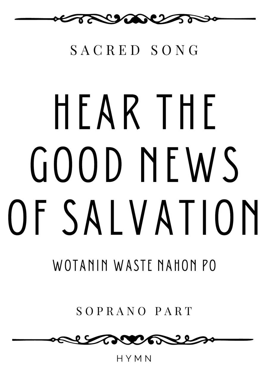Hymn - Hear the Good News of Salvation 'Wotanin Waste Nahon Po' for SABB 4-Part scores gallery preview page 5