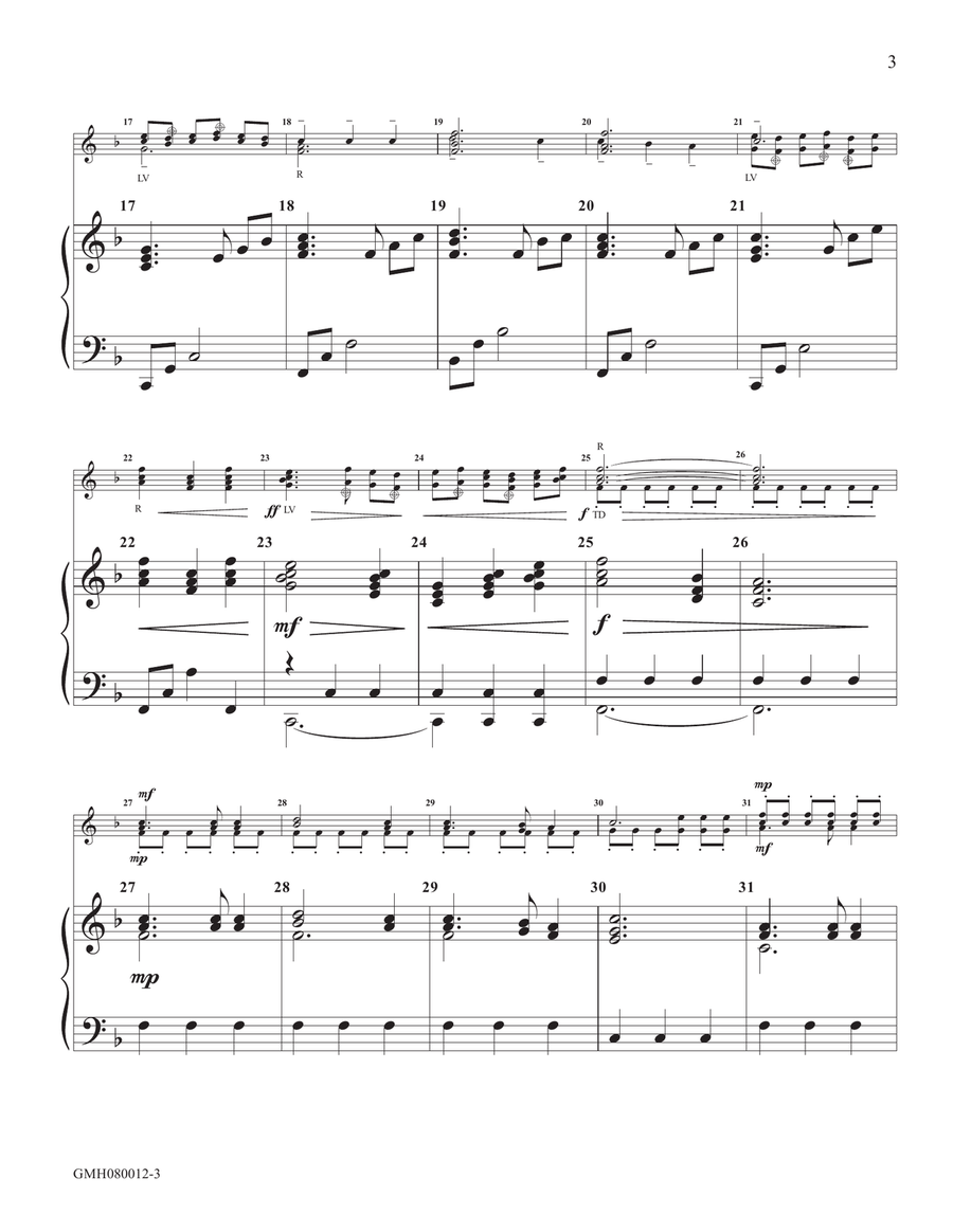 Victory! (piano accompaniment to 8 handbell version) Victory! (piano accompaniment to 8 handbell version) Handbell Choir scores gallery preview page 3