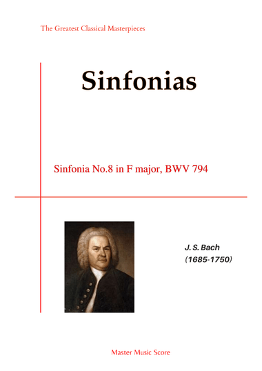 Bach-Sinfonia No.8 in F major, BWV 794.(Piano)