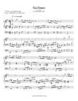 Siciliano for pipe organ