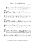 Psalm 146: Praise The Lord (leadsheet) mini preview