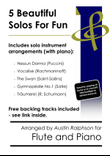 5 Beautiful Flute Solos for Fun - with FREE BACKING TRACKS and piano accompaniment to play along mini preview