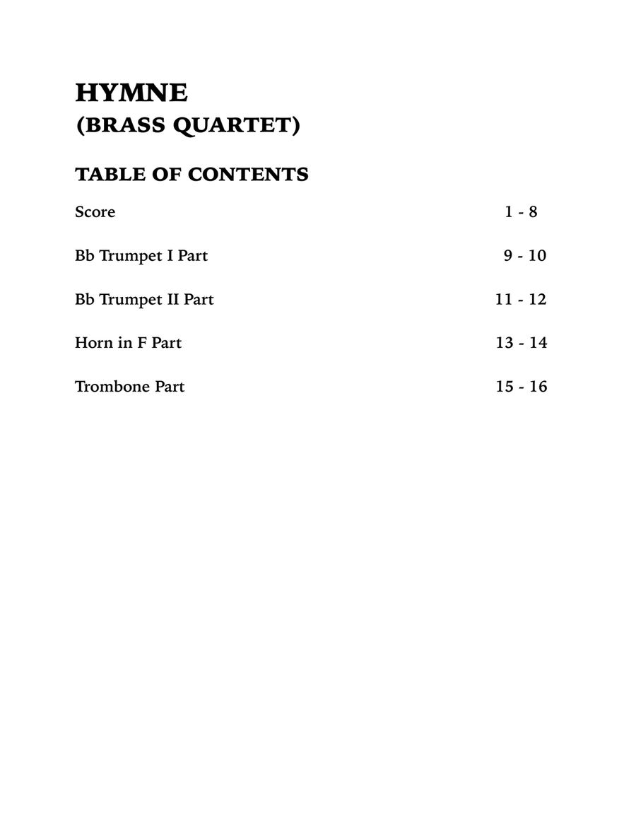 Hymne Brass Ensemble scores gallery preview page 4